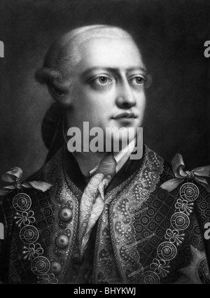 Portrait drucken ca. 1762 von König George III von Großbritannien. Stockfoto