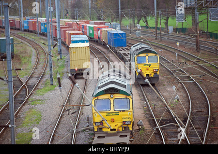 Güterzüge, UK. Stockfoto