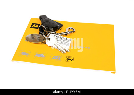 AA Auto Versicherung vor einem weißen Hintergrund Stockfoto