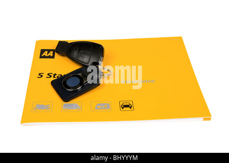 AA Auto Versicherung vor einem weißen Hintergrund Stockfoto