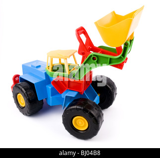 Bunte Kinder Spielzeug auf weißem Hintergrund Stockfoto