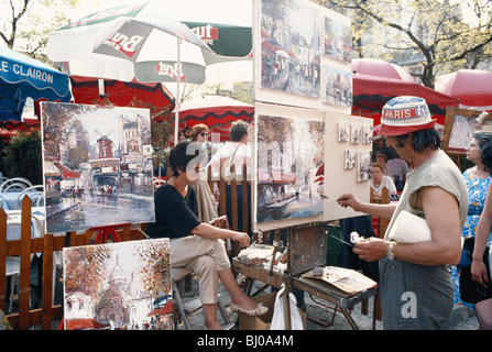 Künstler, Place du Tertre, Montmartre, Paris, Frankreich Stockfoto