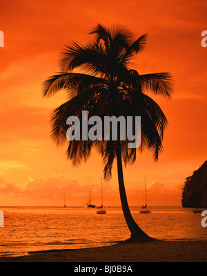 St Lucia, Sonnenuntergang Karibik, West Indies Stockfoto