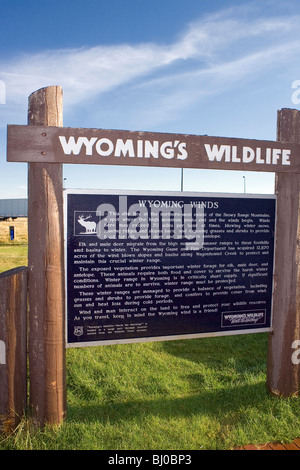 Wyoming Winde liegt am Nord-Umfang der verschneiten Bereich Monutains, ein Ort, wo die Bergspitzen Ende und die Winde, beginnen. Stockfoto