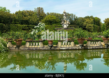 Fontana dell'Oceano, Boboli-Gärten, Florenz (Firenze), UNESCO World Heritage Site, Toskana, Italien, Europa Stockfoto