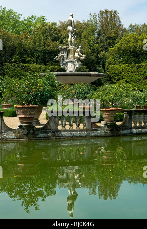 Fontana dell'Oceano, Boboli-Gärten, Florenz (Firenze), UNESCO World Heritage Site, Toskana, Italien, Europa Stockfoto