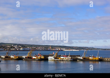 Angelboote/Fischerboote im Hafen Newlyn Harbour Cornwall Stockfoto