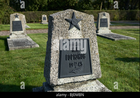 Sowjetischer Soldatenfriedhof auf den Seelower Höhen, Seelow, Deutschland Stockfoto