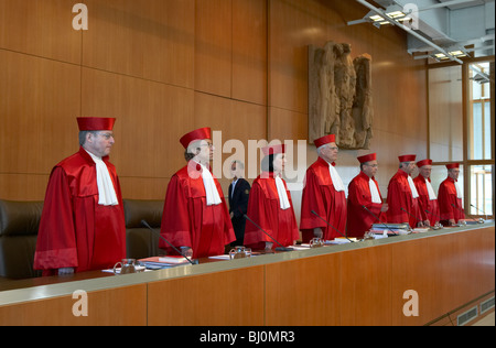 Dem ersten Senat des Bundes konstitutionelle Gericht, Karlsruhe, Deutschland Stockfoto