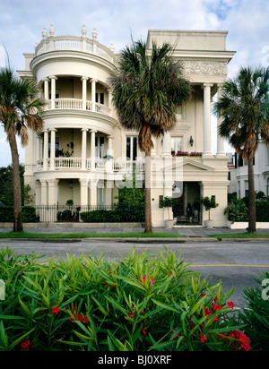 Außenansicht des Porcher Simmons House, Charleston, South Carolina, USA Stockfoto