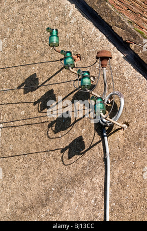 Alten heimischen Stromnetz - Frankreich. Stockfoto