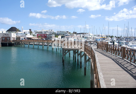 Yachthafen von Puerto Rubicon Südküste Lanzarote Stockfoto