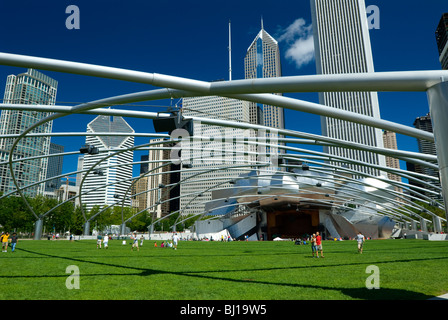 Jay pritzker Pavilion Concert Hall, Chicago, Illinois. Architekt Frank Gehry Stockfoto