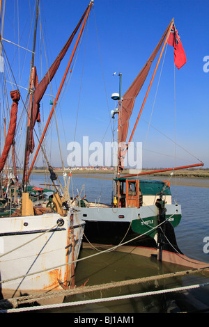 Maldon Kai Essex Themse Segeln Lastkähne England uk gb Stockfoto