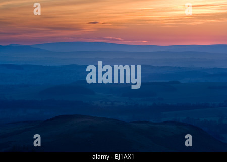 Ein Sonnenuntergang von Rylstone verliebte sich in den Yorkshire Dales Stockfoto