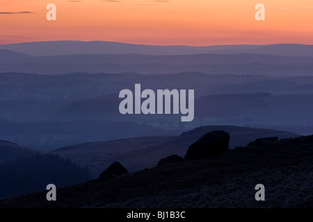 Ein Sonnenuntergang von Rylstone verliebte sich in den Yorkshire Dales Stockfoto