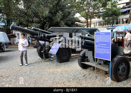 Haubitzen in War Remnants Museum, Ho-Chi-Minh-Stadt, Vietnam Stockfoto