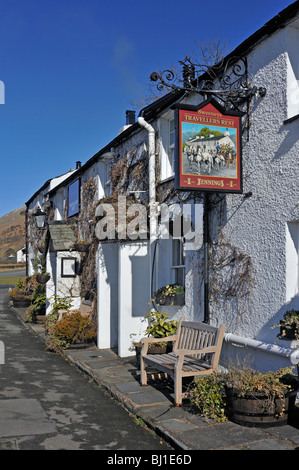 Travellers Rest Inn. Grasmere, Lake District Nation Park, Cumbria, England, Vereinigtes Königreich, Europa. Stockfoto