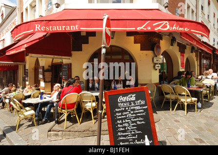 Restaurant La Boheme Montmartre Paris Frankreich Stockfoto