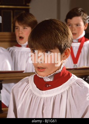 Des jungen Kirchenchor, Guildford, Surrey, England, Vereinigtes Königreich Stockfoto