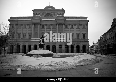 Winter im Zentrum von Warschau, Straße Nowy Swiat, Polen, Osteuropa, EU Stockfoto