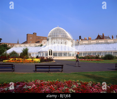 Palm House, botanische Gärten, Belfast, Grafschaft Antrim, Nordirland, Vereinigtes Königreich Stockfoto