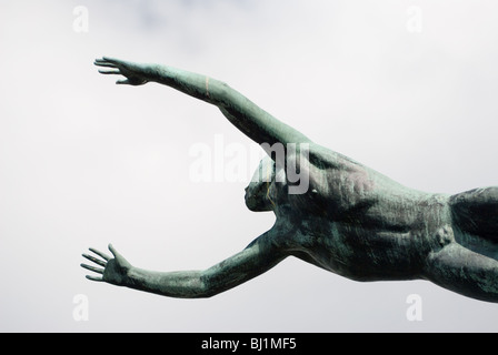 Mann und Pegasus-Skulptur von Carl Milles in Millesarden Stockfoto