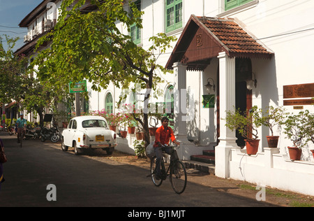 Indien, Kerala, Kochi, Fort Cochin, Princess Street, Grande Residencia, historisches Haus Hotel umgebaut Stockfoto