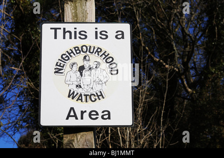 eine Nachbarschaft Uhr anmelden Lytham Annes, Lancashire, England, uk Stockfoto