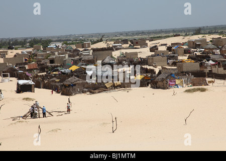 Senegal, Sahara Wüste in der Nähe von rosa See, Dorf Stockfoto