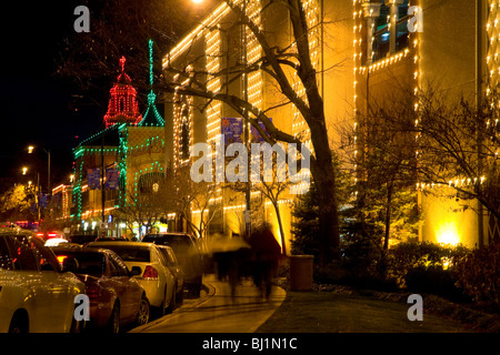 Country Club Plaza Weihnachtsbeleuchtung in Kansas City, MO Stockfoto