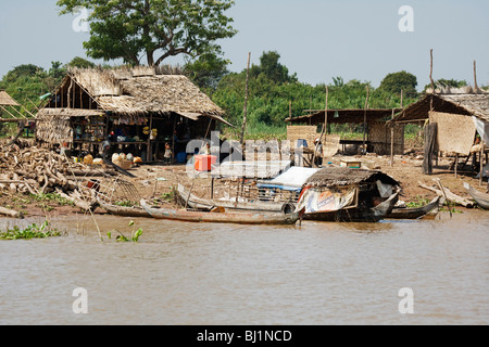 Lebens-Fluss in Kambodscha Südost-Asien Stockfoto