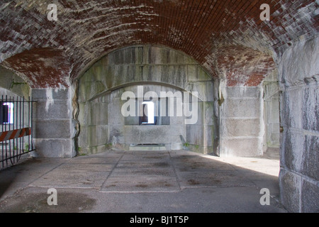 Fort Popham Hunnewell Punkt an der Mündung des Kennebec River, Maine Stockfoto