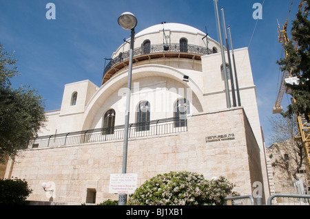 Israel, Jerusalem, Altstadt, Judenviertel, die vor kurzem rekonstruierte RAMBAN-Synagoge (AKA der Hurva-Synagoge). Stockfoto