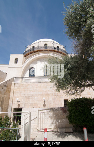 Israel, Jerusalem, Altstadt, Judenviertel, die vor kurzem rekonstruierte RAMBAN-Synagoge (AKA der Hurva-Synagoge). Stockfoto