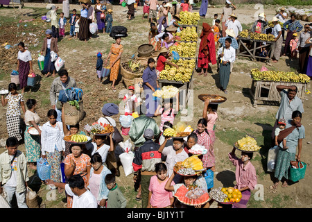 Obstmarkt. Pakokku. Myanmar Stockfoto