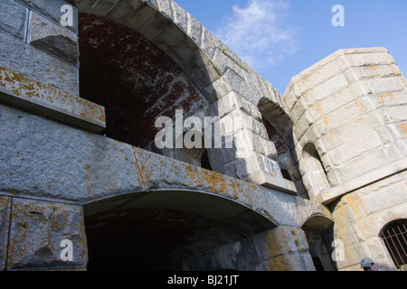 Fort Popham Hunnewell Punkt an der Mündung des Kennebec River, Maine Stockfoto