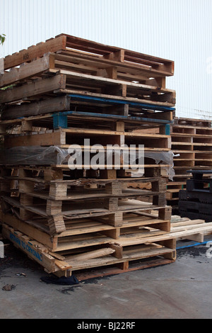 Einfache Holzpaletten Stockfoto