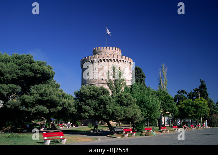 Griechenland, Thessaloniki, Weißer Turm Stockfoto