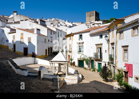 Alentejo, Castelo De Vide, der Renaissance-Brunnen (Fonte Da Vila) im jüdischen Viertel Stockfoto