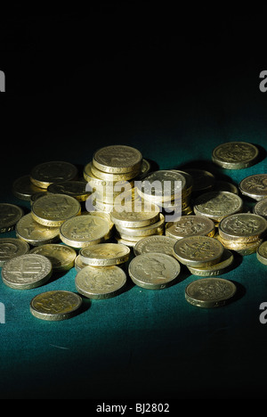 Britische Pfund-Münzen Stockfoto