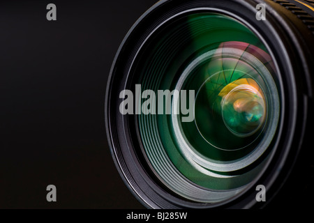 Ziel mit Objektiv Reflexionen. Im Studio gedreht. Stockfoto