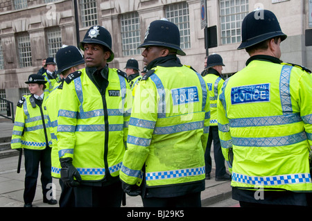 EDF (English Defence League) März in London zur Unterstützung der niederländischen islamophobe Politiker Geert Wilders. Stockfoto