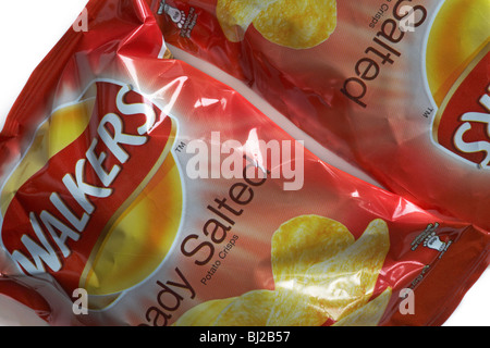 Zwei Pakete von Wanderer bereit gesalzene Kartoffelchips Stockfoto