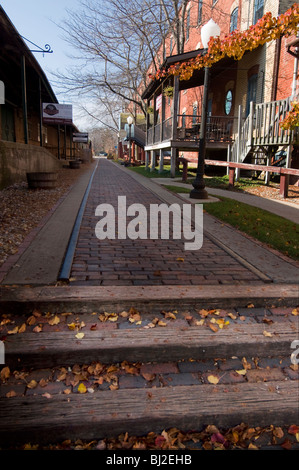 Die alte Tasche-Fabrik in Goshen, Indiana ist berühmt für sein Handwerk und Antiquitätenläden. Stockfoto