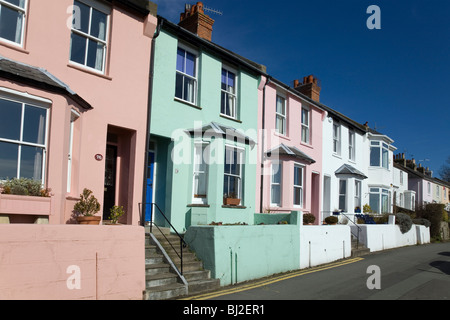 Ccolourful Häuser in Hythe, Kent Stockfoto