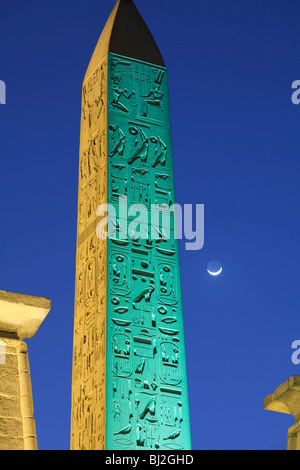 Pylon und Obelisk Ramses II, Luxor-Tempel, Ägypten Stockfoto