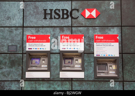 HSBC ATM Geldautomaten Stockfoto