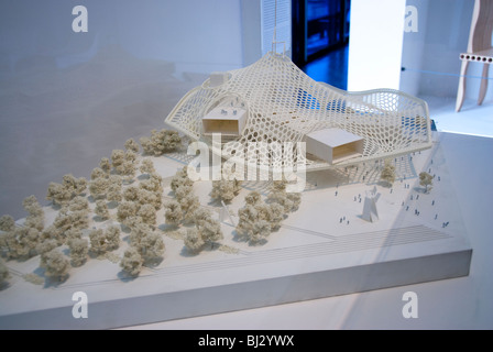 Paris, Frankreich, Architekturmodell im Museum für moderne Kunst im Centre Pompidou, Beaubourg, Metz, Innenraum Stockfoto