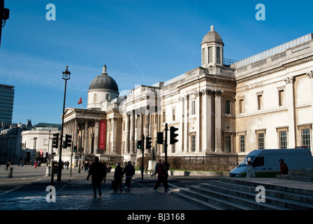 Der National Gallery in London Trafalgar Square Stockfoto